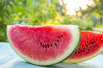 Slices of watermelon