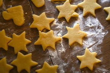 The process of making homemade cookies.