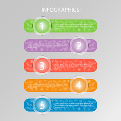 Vector illustration of infographic five options.