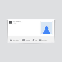 Social  photo frame. Contacts template framework. Insert your picture.