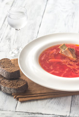 Borsch - Ukrainian traditional beetroot soup