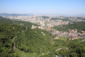 Fototapeta na wymiar 猫空から見た台北市街