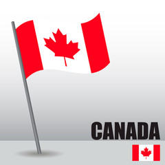 Fototapeta na wymiar Flag of the canada country