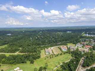 Fototapeta na wymiar Aerial View from the Woodlands, Texas, USA
