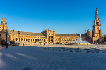 Fototapeta na wymiar The plaza de espana in Seville, Spain, Europe
