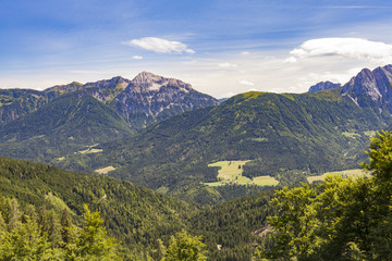 Fototapeta na wymiar Austria Mountains Summer Landscape Lesachtal Gailtal Nature