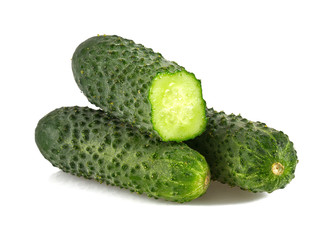 cucumbers isolated on white