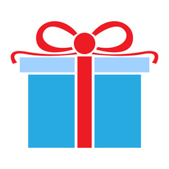 Isolated colored birthday gift on a white background, Vector illustration