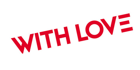 With Love rubber stamp. Grunge design with dust scratches. Effects can be easily removed for a clean, crisp look. Color is easily changed.