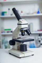 Laboratory Microscope. Scientific and healthcare research background