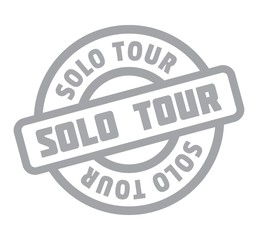 Solo Tour rubber stamp. Grunge design with dust scratches. Effects can be easily removed for a clean, crisp look. Color is easily changed.