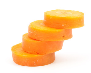 Fototapeta na wymiar carrot slice isolated
