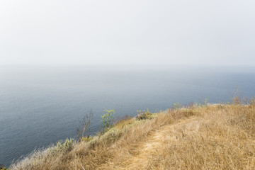 cliff edge, santa cruz island