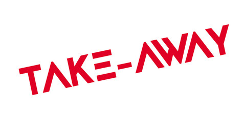 Take-Away rubber stamp. Grunge design with dust scratches. Effects can be easily removed for a clean, crisp look. Color is easily changed.