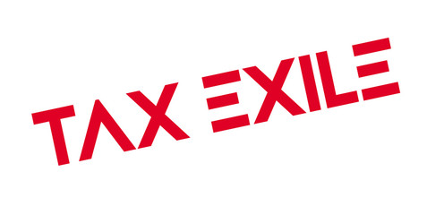 Tax Exile rubber stamp. Grunge design with dust scratches. Effects can be easily removed for a clean, crisp look. Color is easily changed.