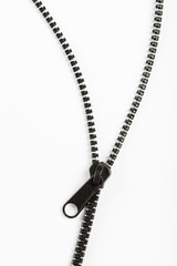 black plastic zipper