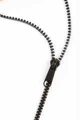 black plastic zipper