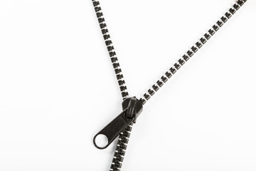 black plastic zipper