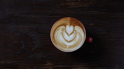 latte art heart