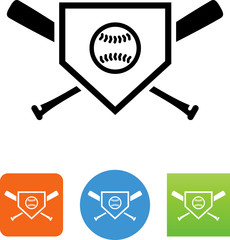 Baseball Logo Icon - Illustration