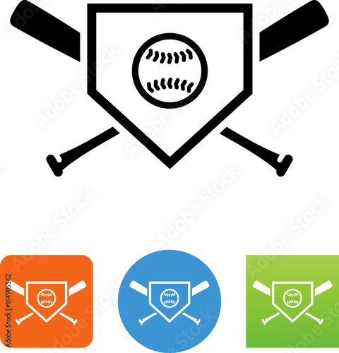 Baseball Logo Icon - Illustration