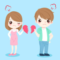 cartoon couple quarrel