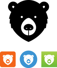 Bear Face Icon - Illustration