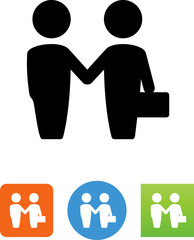 Businessmen Shaking Hands Icon - Illustration