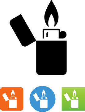 Butane Lighter Icon - Illustration