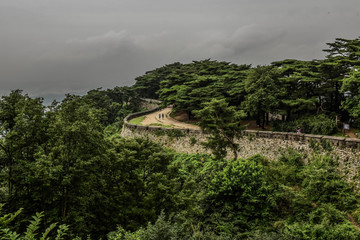 Fototapeta na wymiar namhansansung, korea traditional castle wall,