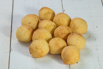 Baskets of breads in table wood