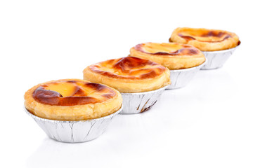 Egg Tarts isolated on white background