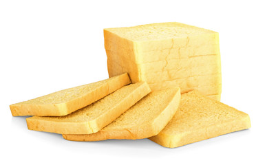 pumpkin bread on white background