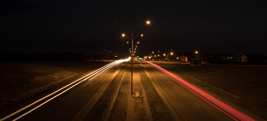 Highway at Night - Light Trails