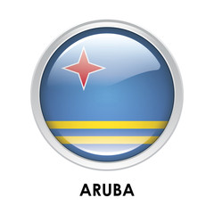 Round flag of Aruba