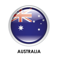 Obraz na płótnie Canvas Round flag of Australia