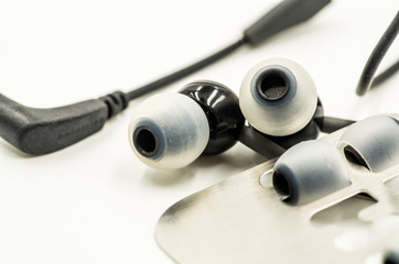 rubber details for earpieces. metal holder for heanphones spare parts