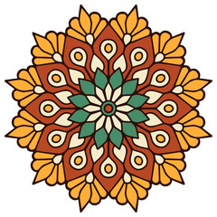 Flower Mandala. Vintage decorative elements. Oriental pattern, vector illustration. Islam, Arabic, Indian, moroccan,spain, turkish, pakistan, chinese, mystic, ottoman motifs. Coloring book page