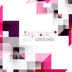 Fototapeta premium Modern square geometric pattern design on white