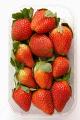 Strawberries in a dish