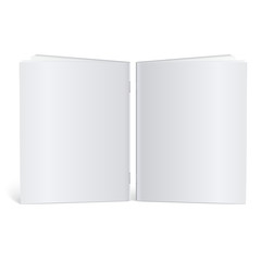 Blank Brochure magazine isolated on grey background for your design. Identity design, corporate templates, company style mock-up.