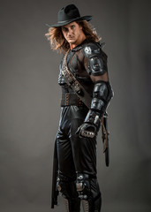 Naklejka premium Urban Cowboy Warrior