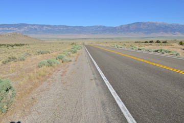 Fototapeta na wymiar The scenery of US 50 State Highway in Nevada 