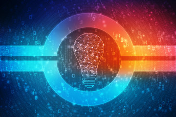 bulb future technology, innovation background, creative idea concept