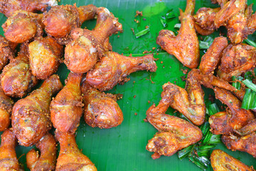 Fried chicken with black pepper.