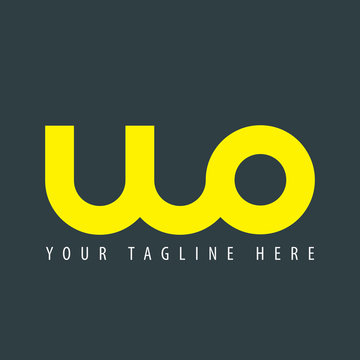 Initial Letter WO Linked Design Logo