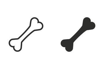 Dog bone vector icon.