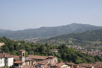 Fototapeta na wymiar Panorama di Bergamo