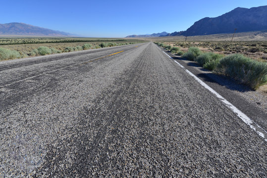 The scenery of US 50 State Highway in Nevada
