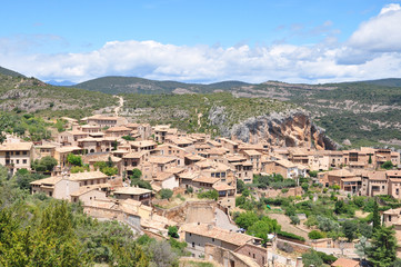 Old houses in the town of Alquezar